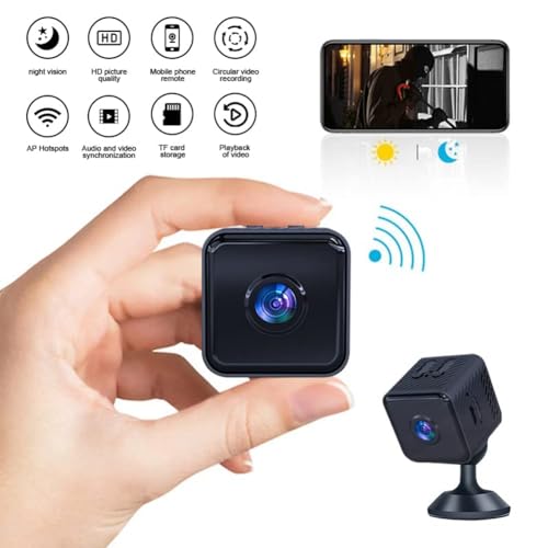 RIYAN Caméra HD 1080P Smart Home Security Protection Caméscope Vision Nocturne Professionnel Détection de Mouvement Portable