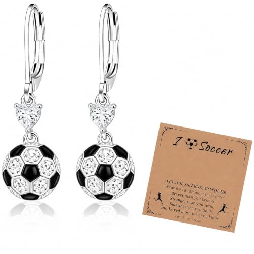Boucles d'oreilles argent 925 sport softball baseball et football pour ado
