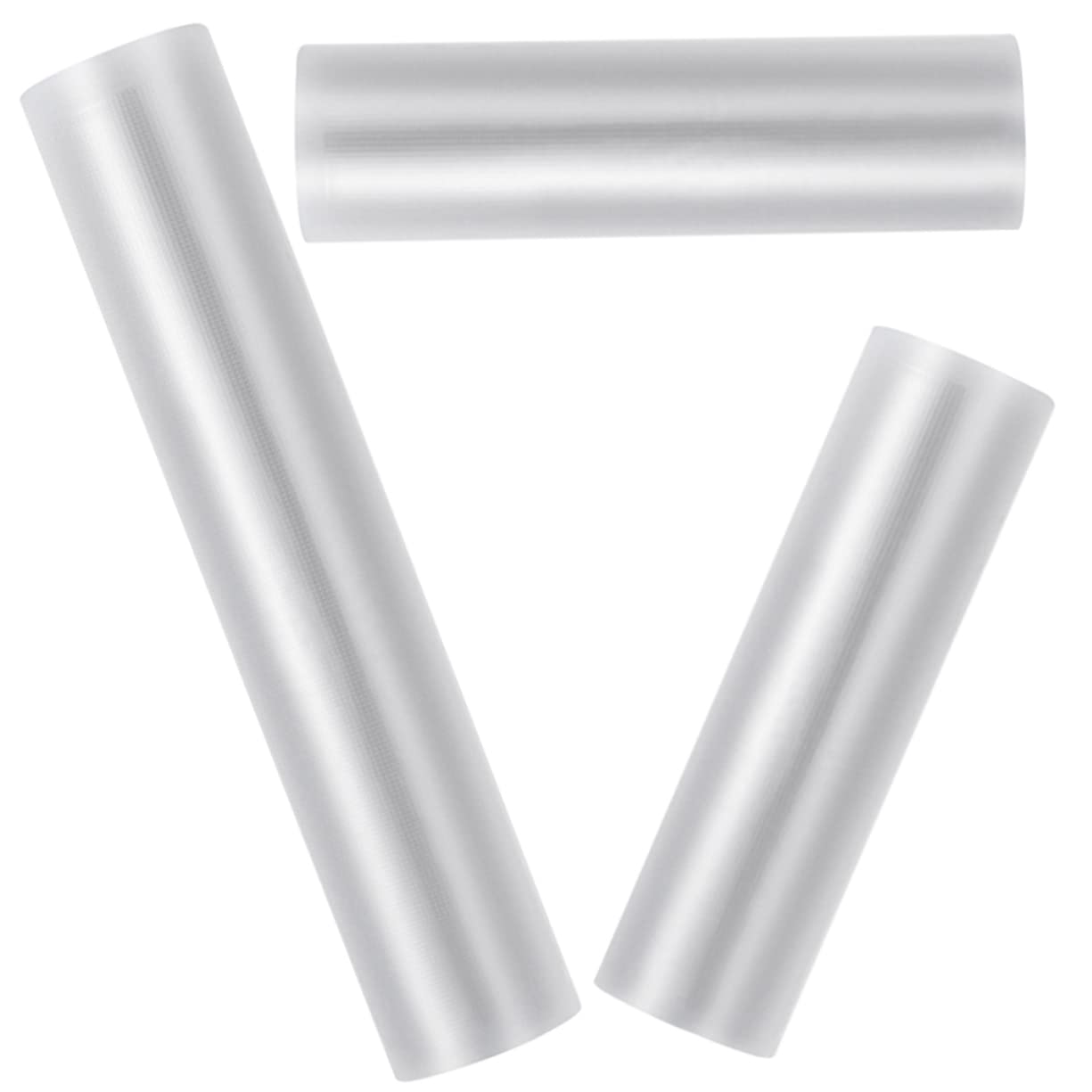 MUCKLILY 3 Rolls Household Vacuum Sealer Bags Transparent Food Storage Pouches Leak and Fresh Keeping for Convenient Food Preservation