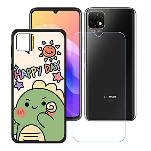LMLQSZ Funda para Huawei Nova Y60, Cover Suave Silicona TPU Carcasa Caso Protectora Case + Cristal Templado Film Vidrio Protector de Pantalla para Huawei Nova Y60 (6,6') - OP103