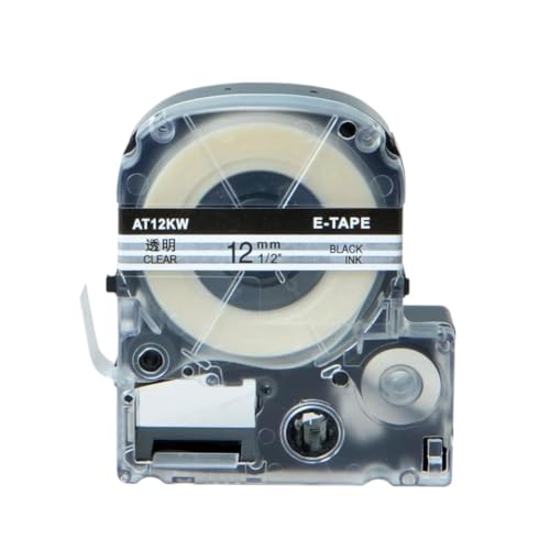 1PK ���x���e�[�v�ƌ݊����̂���v�����^�p�i SS12KW SS9KW SS6KW SS18KW SS24KW ���{�� LW-300 LW-400 LW-600P LW-700 ���[�J�[�p(12mm Black on clear)