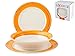 H&h servizio tavola 12 pezzi ceramica siena arancio tablewar