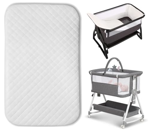 Dazzle Collection Colchón acolchado para cuna para bebés y niños pequeños, ecológico, hipoalergénico, para viajes, funda de edredón extraíble (90 cm x 50 cm x 5 cm)