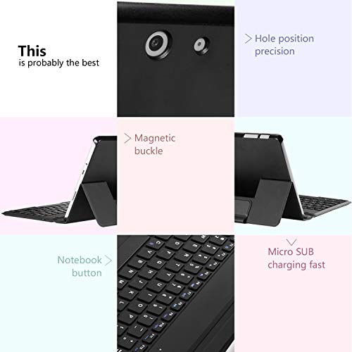 Chesona Surface Go Case With Keyboard Ultra-Thin Stand Pu Leather Business Cover Wireless Keyboard Case For Microsoft Surface Go 10 2018 Released, Black #TOP5