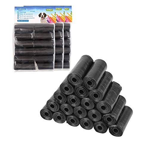 Nobleza u0096 Sac a crottes Chien Sacs pour excréments de Chien. 1080 sachets à déjections Canines, 72 Rouleaux, Couleur Noir.