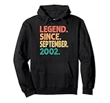 legend since september 2002 20th birthday gifts 20 years old felpa con cappuccio