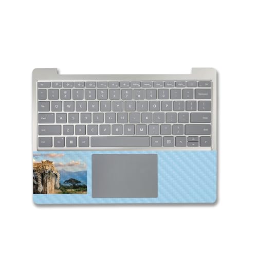 Image of MightySkins Carbon Fiber Skin Compatible with Microsoft Surface Laptop Go 3 (2023) Full Wrap Kit - Chill Leopard | Protective, Durable Textured Carbon Fiber Finish | Made in The USA