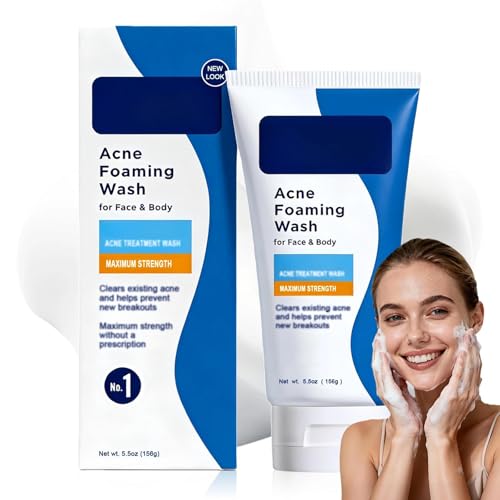 Gentle Facial Cleanser Foaming Cleanser with Hyaluronic Acid Fragrance-Free Face Wash for Women Hydrating and Deep Pore Cleansing Suitable for Oily & Dry Sensitive Skin
