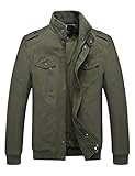 Legogo Herren Parka Zipeer Warm Verdicken Winter Baumwolle Jacke Mantel(XL,Armeegrün)