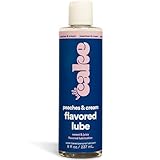 Hello Cake Peaches & Cream Flavored Lube - Water-Based Personal Lubricant - Vegan, Sugar-Free, Gluten-Free - Easy Clean-Up - for Men, Women, and Couples, 8 fl oz