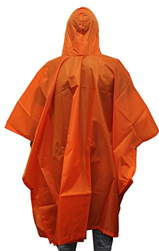 Ultimate Arms Gear Waterproof Rip Stop Neon Orange Military G.i. Style Poncho Tent Shelter #TOP2