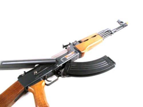 Double Eagle Metal Ak 47 Realistic Feeling Airsoft Gun Collectible Quality Full Auto Electric Rifle Aeg Air Gun, Wood Color #TOP1