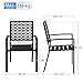 Yaheetech 2-er Set Metallstuhl Outdoor-Esszimmerstuhl bis 136 KG Belastbar Stapelbarer Gartensessel aus Metall 58 × 59,5 × 89 cm LxBxH Schwarz