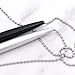 GMBYLBY Professional Desk Pen With Chain Pen Metal Stationery For Offices Hotels And Banks Counter Adhesive Mount Chain Pen, silver
