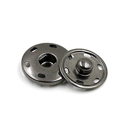 Metall-Druckknopf, ideal für Handtaschen, Kleidung, Näharbeiten, 10u00a0Stück, schwarz, 25 mm