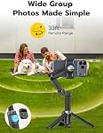 AOCHUAN 3-Axis Gimbal Stabilizer for iPhone w/360° Face Tracking, Smartphone Gimbal w/One-Tap Open Tripod, Gesture Control, Phone Stabilizer w/Magnetic Remote Control & 20" Extension Rod, Smart X3