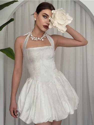 Bedlover Short Satin Jacquard Homecoming Dresses for Teens 2025 Mini Bubble Cocktail Party Gowns4