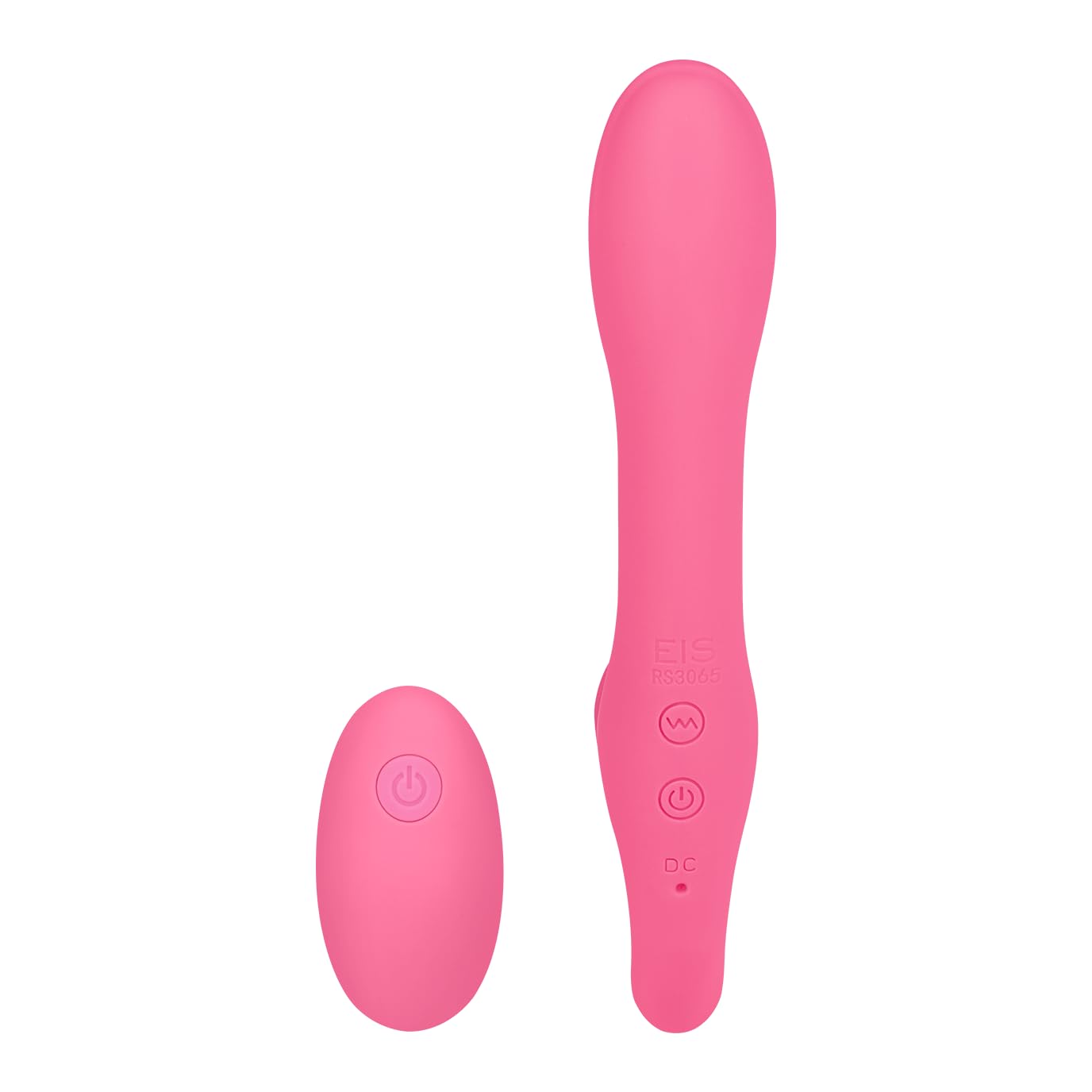 EIS | vibratore Rabbit in silicone con telecomando | 20 cm | impermeabile (IPX6) | ricaricabile | 20 programmi di vibrazione | materiale delicato sulla pelle