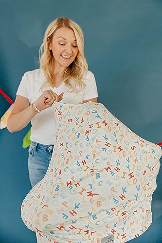 Image of Copper Pearl Nursing Cover for Breastfeeding - Multi-Use Baby Car Seat Canopy, Stroller Shade & Breast Feeding Wrap for Women, Stretchy Breathable Carseat Shawl for Boy or Girl, Webster