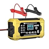 Corebox Battery Charger 6-Amp 12V Automatic Smart Battery Trickle Charger, Battery Maintainer Desulfator with Temperature Compensation for Car Truck Motorcycle Lawn Mower Marine