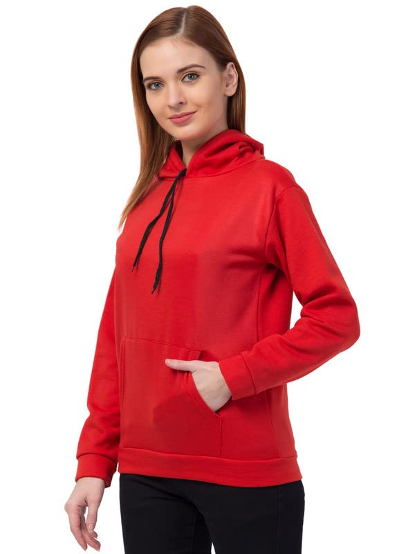 Image of Women's Fleece Plain Hoodie