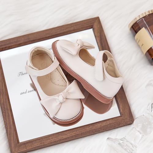 Image of Flaryzone Toddler Girls Mary Jane School Uniform Oxfords Dress Shoes Flats | Wide Round Toe,Cushioned Comfort, Flower Girl shoes for Wedding Party Daily