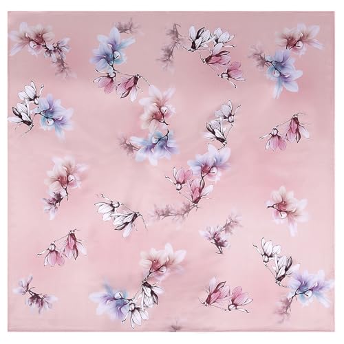 100% Mulberry Silk Scarf Satin Square Headscarf Lightweight Bandana for Hair Scarf Floral Women's Hats and Hoods2