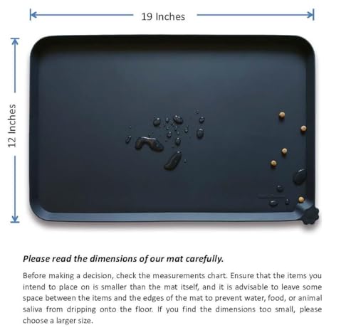 image for Hoki Found Silicone Pet Food Mats Tray - Non Slip Pet Bowl Mats Placem