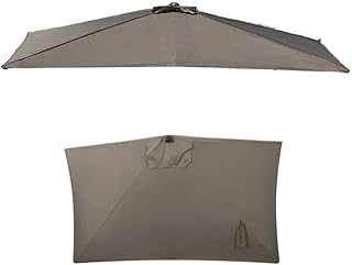 Rectangular Half Umbrella Replacement Fabric 5 Ribs 6.5ft 8ft Waterproof Canvas Outdoor Wall Umbrella Canopy Anti-UV Patio...