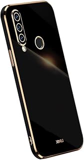 RankOne La Funda es Adecuada para Huawei P30 Lite (6,15 Pulgadas), Marco de galvanoplastia de Silicona, Color Negro