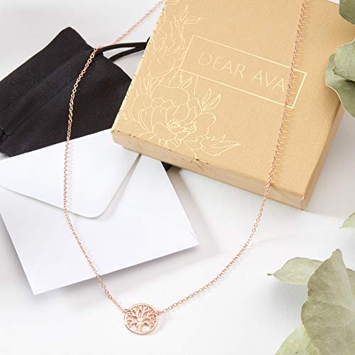 Dear Ava Necklace Gift For Women and Girls - Adjustable Modern Jewelry Pendant Love Gifting Idea for Her with Heartfelt Card - Long Distance Gifts for Your Loving Ones4