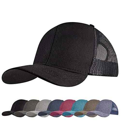 Voqeen Gorra de Béisbol para Hombres y Mujeres de Malla Ajustable Sombrero Liso de Sol de Talla única Unisex Sombreros de Aventura para Camionero Al Aire Libre Cover