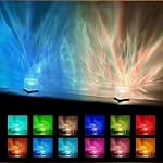 Projecteur de l'océan, 16-Color LED Lampe Cube & À distance, 3D Ripple d'eau holographique, Éclairage Ambiant romantique pour les enfants Chambre, Méditation, Relaxation, Salle de bains, Lumière de nuit