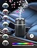 Car Diffuser for Essential Oils Portable Mini Ultrasonic Mist Humidifier 100ml USB Aromatherapy Diffuser Freshener with Colorful Lights for Small Space Home Office Bedroom (Black)