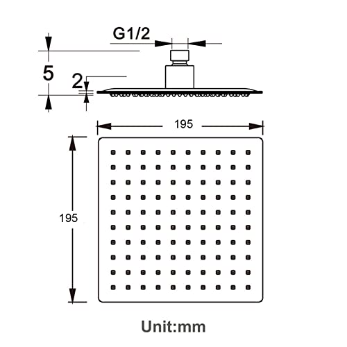 WRIST Soffione Doccia a Pioggia, Soffione Doccia