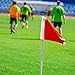 Set of 4 Red Replacement Soccer Flags Soccer Corner Flags Referee Flags Soccer Equipment for Training Soccer Field