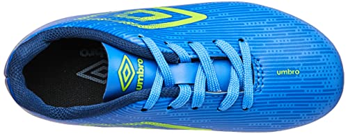 Chuteira Umbro Fast Jr, Criança-Unissex, Nebulas Blue/Verde Limão/Azul, 29