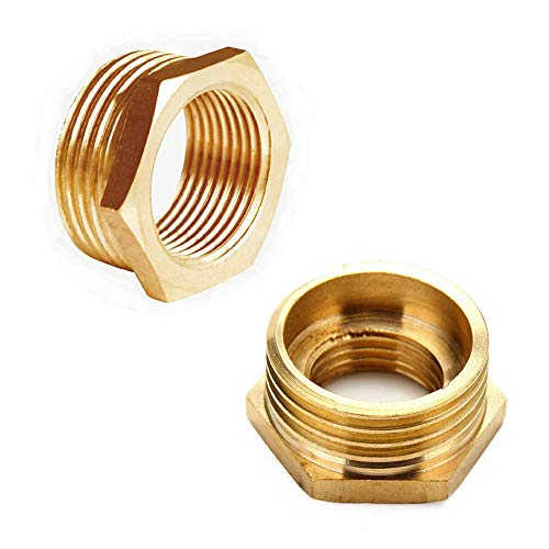 Brass Tap Connector, 1/2"(20mm) Male to 1/8"(9.5mm) Female Thread BSP Connector
