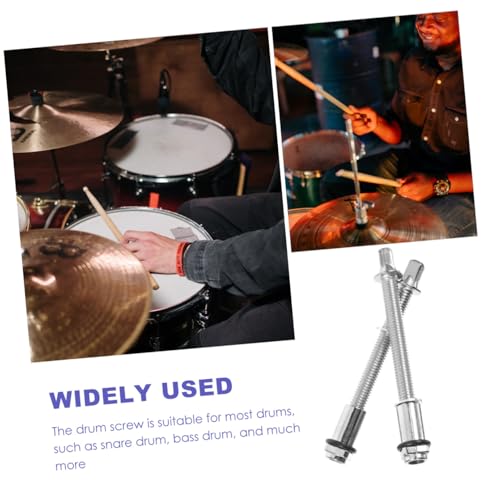 VICASKY 6pcs Drum Set Hardware Tension Rods Screws Replacement Parts Drum Screw Accessories Performance Easy Installation miniatura 3