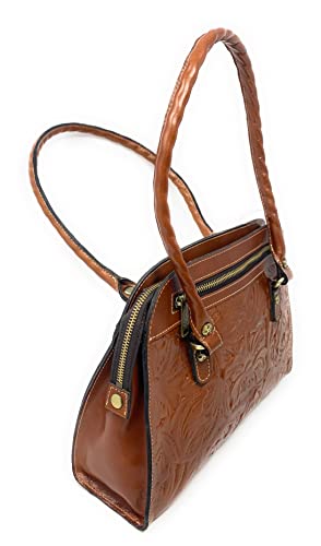 Image of Patricia Nash Tooled Leather Calvi Satchel, Florence