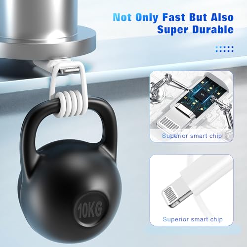 Lightning Cable iPhone Charger 2Pack 6FT Apple MFi Certified for iPhone 14 | USB iPhone Fast Chargering Cord Data Sync Transfer Compatible for 14/13/12/11 Pro Max Xs X XR 8 7 6 5 5s iPad iPod More