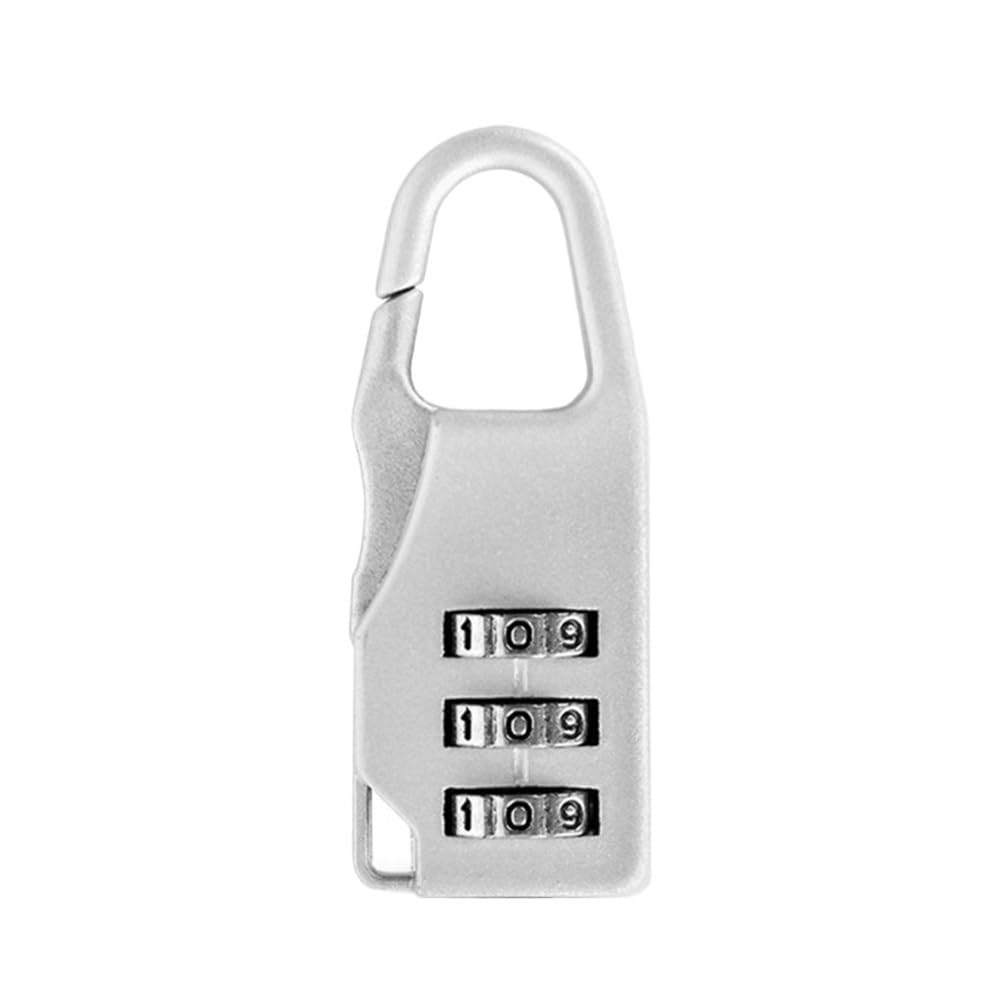 Suitcase Locks, Resettable 3-Digit Combination Padlock for Suitcases and Bags Multicolor(Silver)