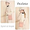 Vezluax petite sac bandoulière femme cuir slim sac à main pochette téléphone portable sacs bandouliere femme élégant voyage besace tendance cadeau rose #5