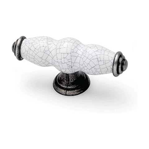 FITTINGSCO Winchester T Bar Knob Pewter/White Crackle Cover