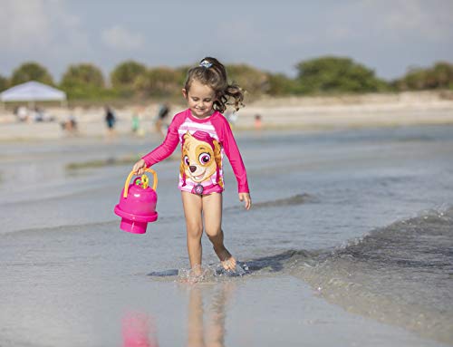 Toddler and Big Girl Authentic Character Rash Guard and Swimsuit Set UPF 504