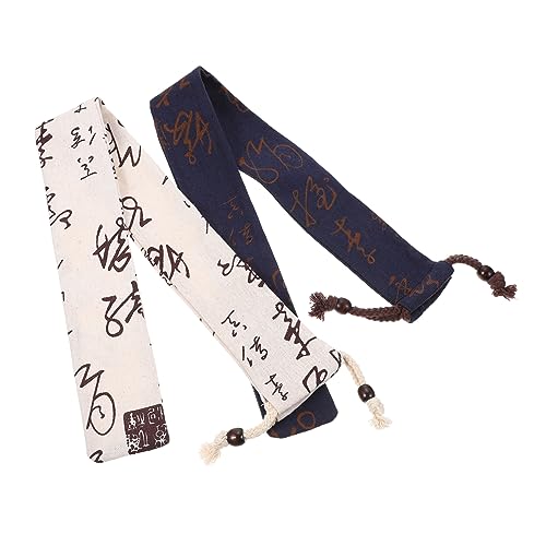 ERINGOGO 2個 竹笛保護袋 フルートバッグキャリーバッグ バッグオーガナイザー ネイティブフルート フルートケースカバー ブルーアクセサリー スーツケースオーガナイザーバッグ ホワイトアクセ