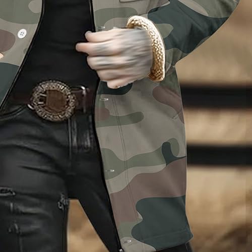 Maiyifu-GJ Mens Vintage Suede Outdoor Jacket Multi Pocket Reversed Collar Coat Lamb Fleece Windbreaker Coat Retro Top 5