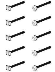 black,nose bone studs