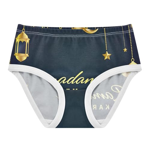 Golden Ramadan Lanterns Toddler Girls Underwear 2t Cotton Panties for Girl Durable Kids Undies Briefs