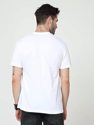 RANI PARI Printed Holi T-Shirt Round Neck & Half Sleeve White T-Shirt for Couple/Men/Women | Holi Couple T-Shirts (Pack of 1)